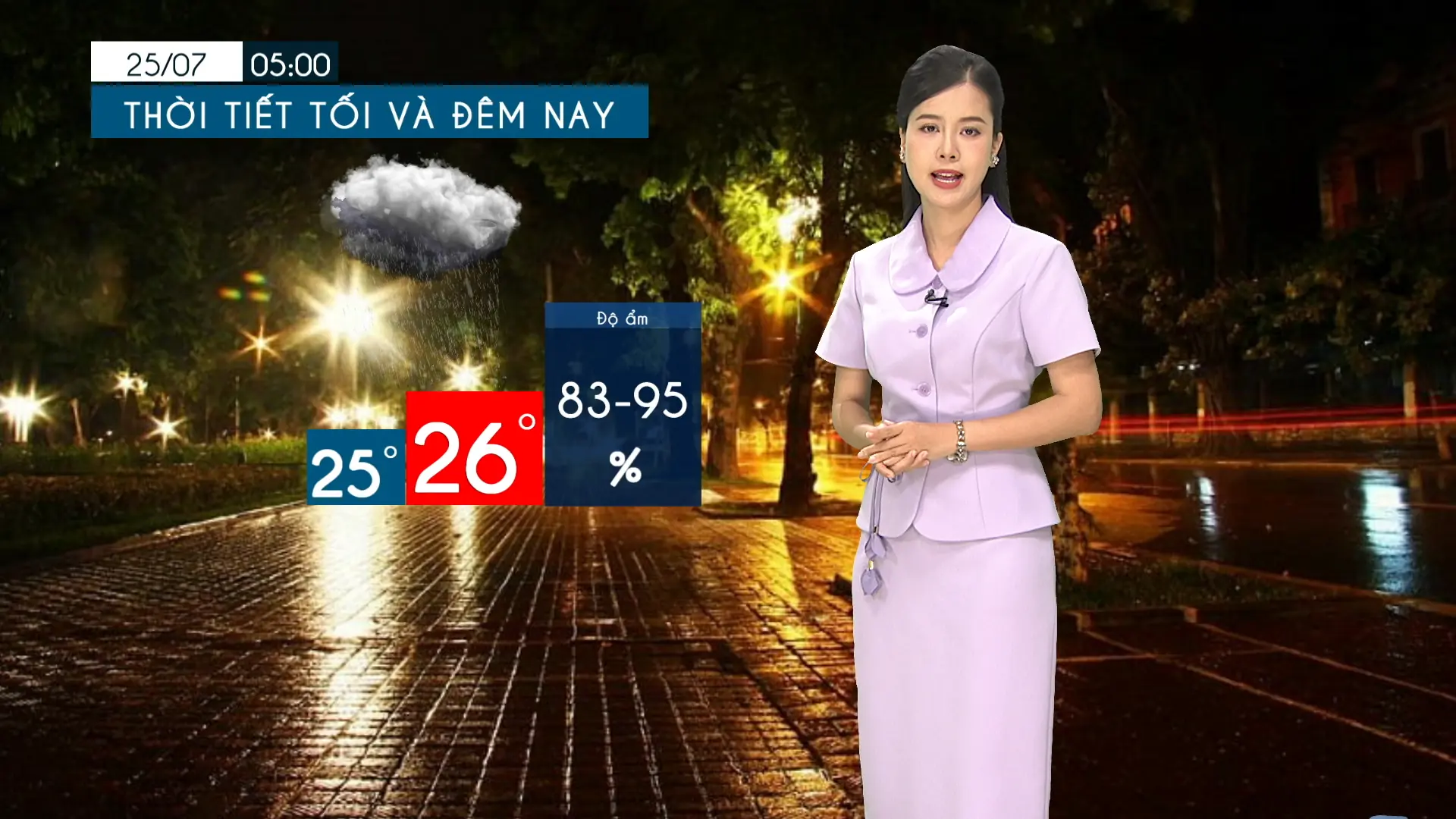 Dự báo thời tiết tối | 24/07/2025